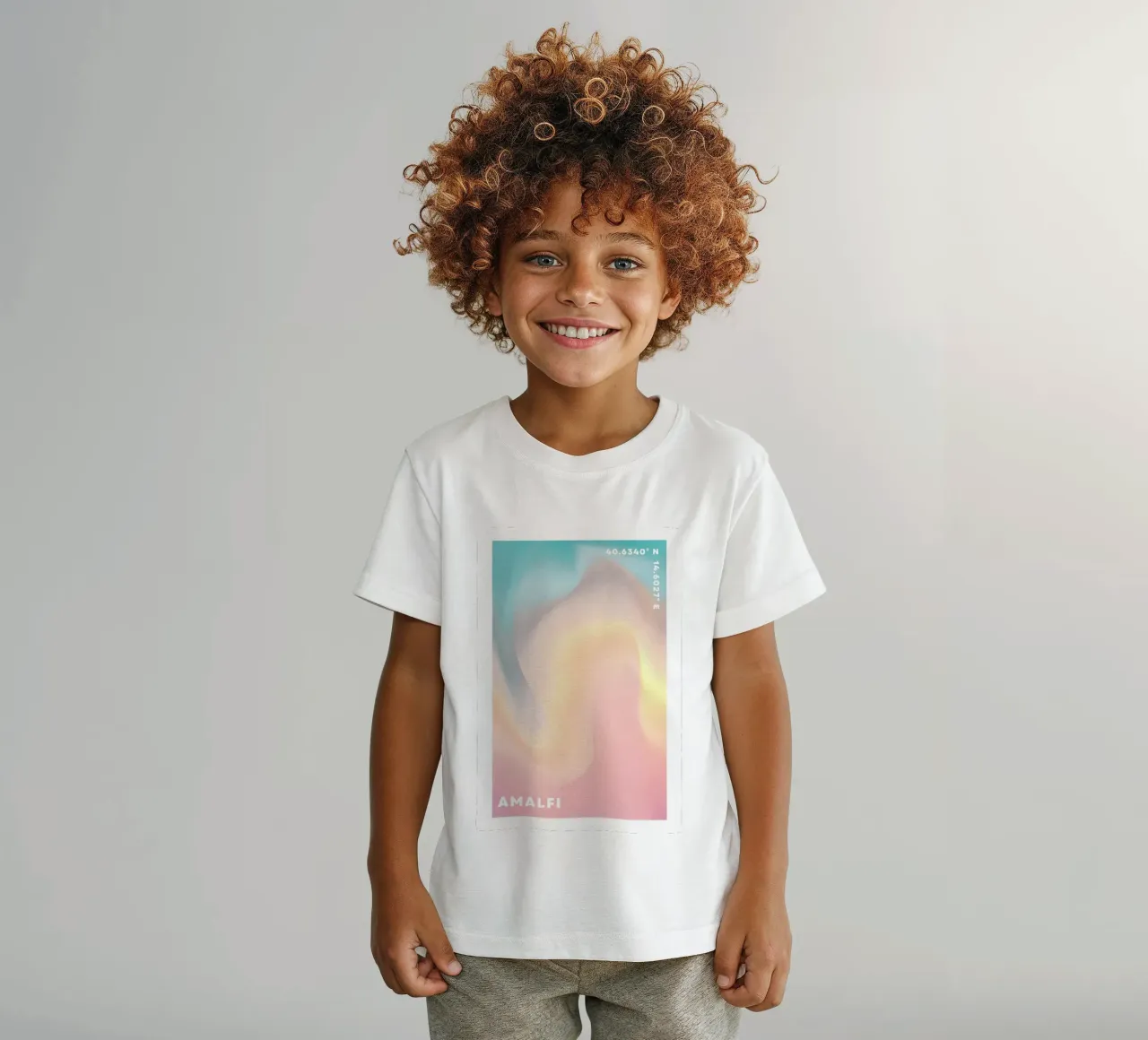 Aura Print, Gradient, Beach Aura kids t-shirt by Dreamscape