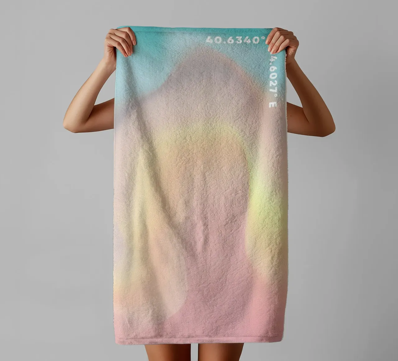 Aura print, kleurverloop, strand Aura badhanddoek van Dreamscape