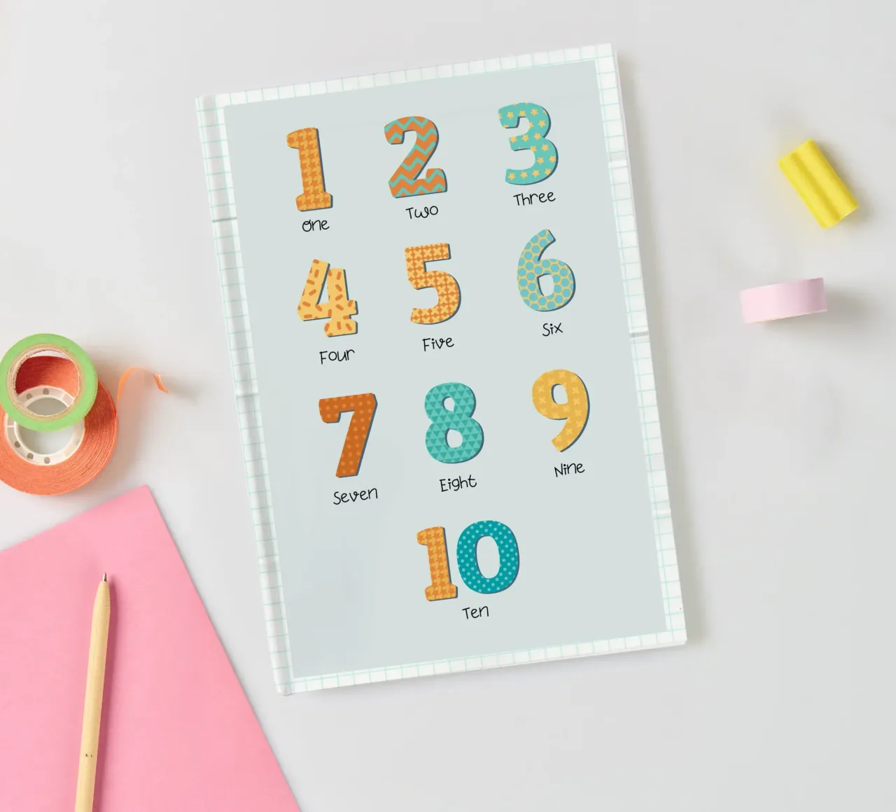 Learn to Count – Playful Numbers Print for Kids Room or Nurs notebook by Sprouts & Sparks