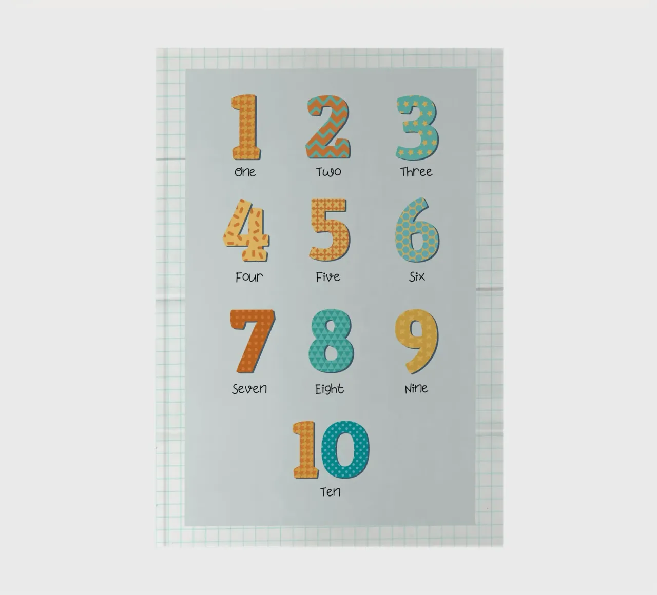 Apprendre à compter - Chiffres ludiques pour la chambre d'enfant ou la nurserie carnet de notes de Sprouts & Sparks