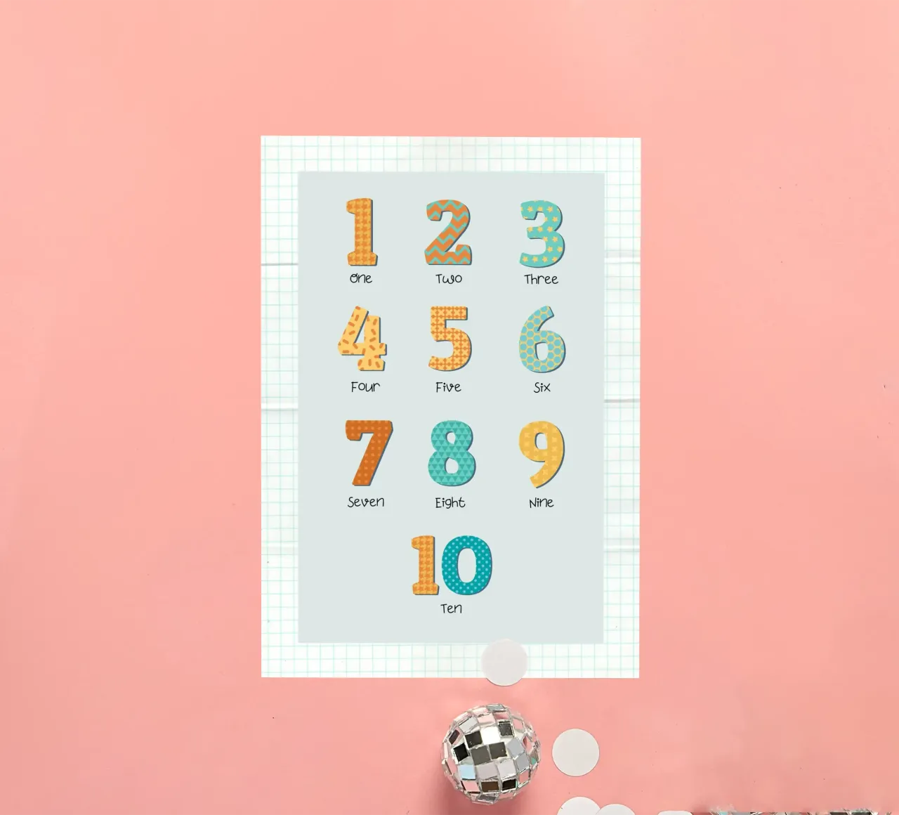 Learn to Count – Playful Numbers Print for Kids Room or Nurs sticker by Sprouts & Sparks