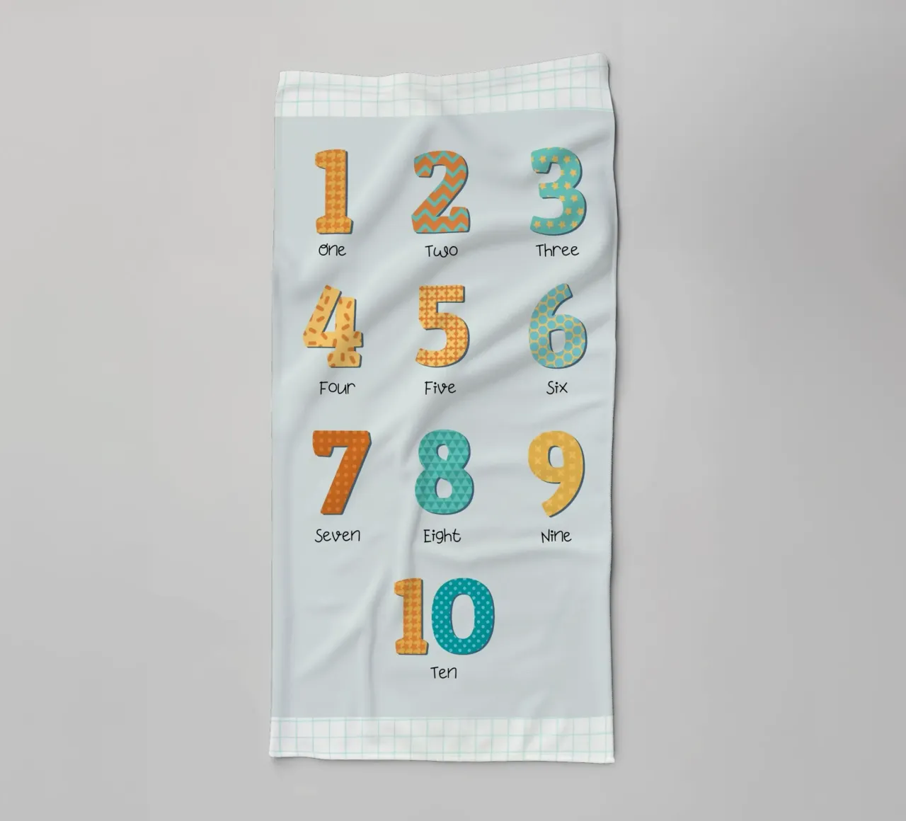 Learn to Count – Playful Numbers Print for Kids Room or Nurs towel by Sprouts & Sparks