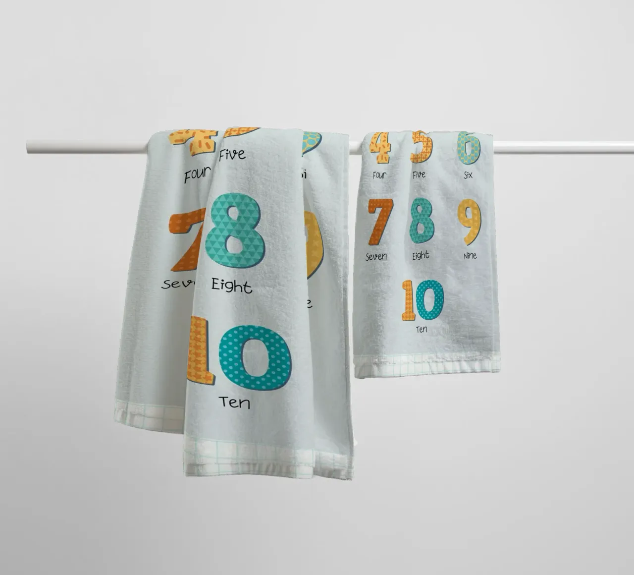 Learn to Count – Playful Numbers Print for Kids Room or Nurs towel by Sprouts & Sparks