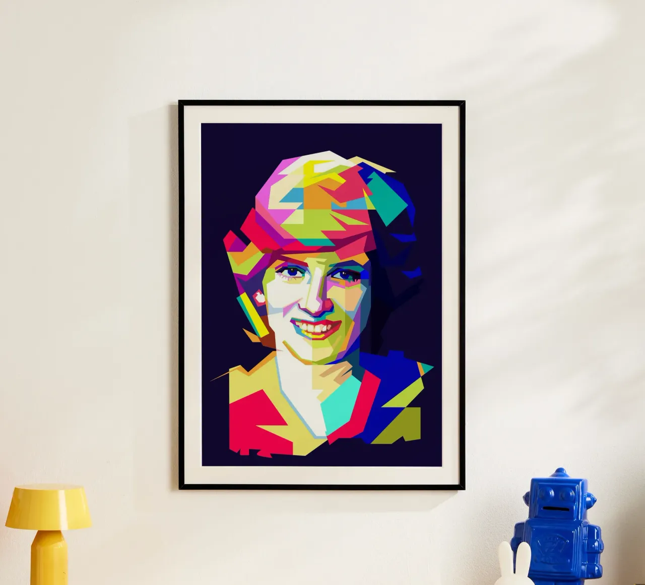 Lady Diana Principi di Galles WPAP Trending Now poster con telaio in plastica da Artkreator