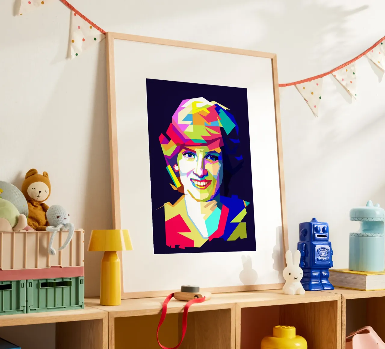 Lady Diana Principi di Galles WPAP Trending Now poster con telaio in plastica da Artkreator