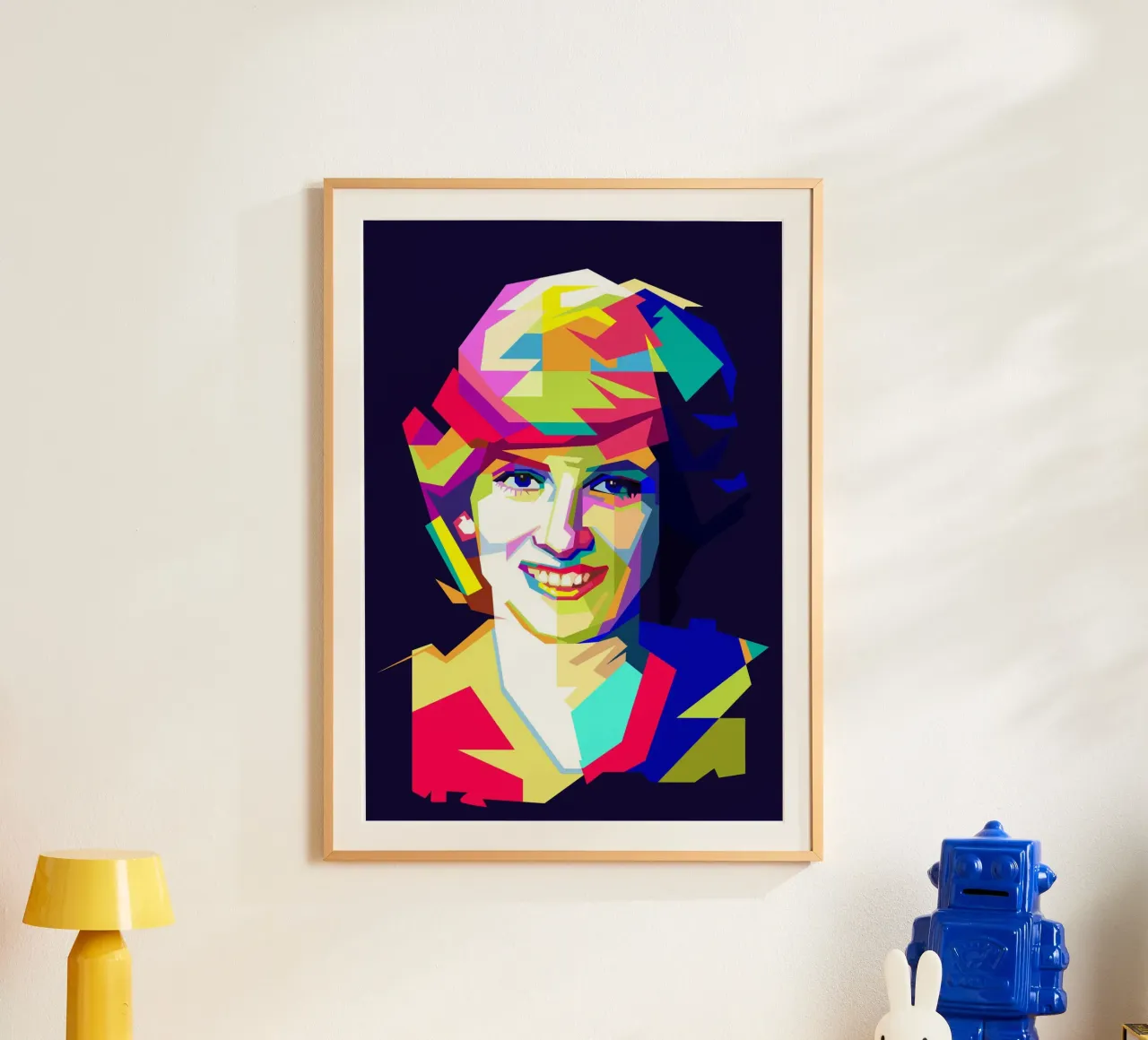 Lady Diana Principi di Galles WPAP Trending Now poster con telaio in plastica da Artkreator