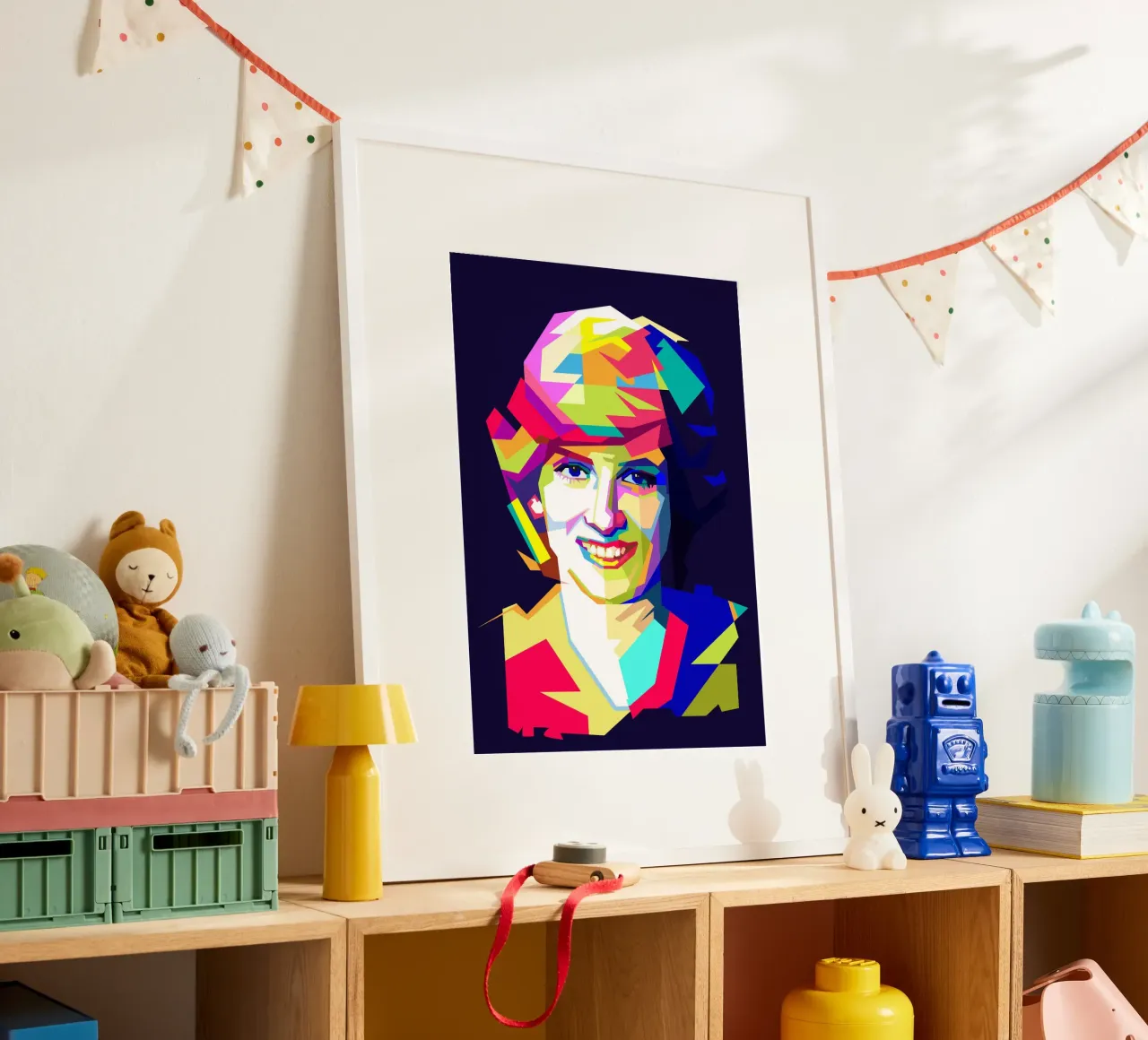 Lady Diana Principi di Galles WPAP Trending Now poster con telaio in plastica da Artkreator