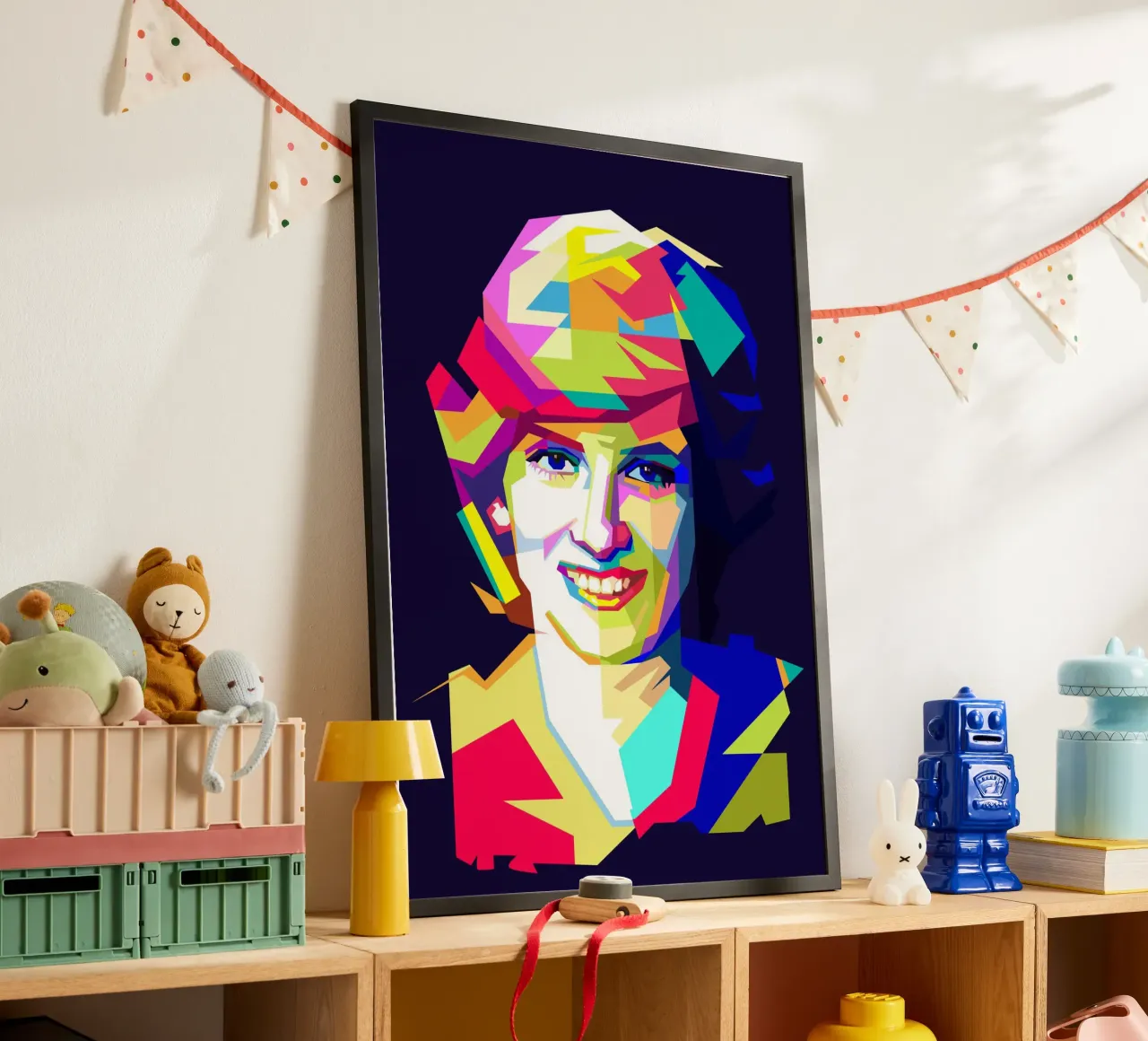 Lady Diana Principi di Galles WPAP Trending Now poster con telaio in plastica da Artkreator