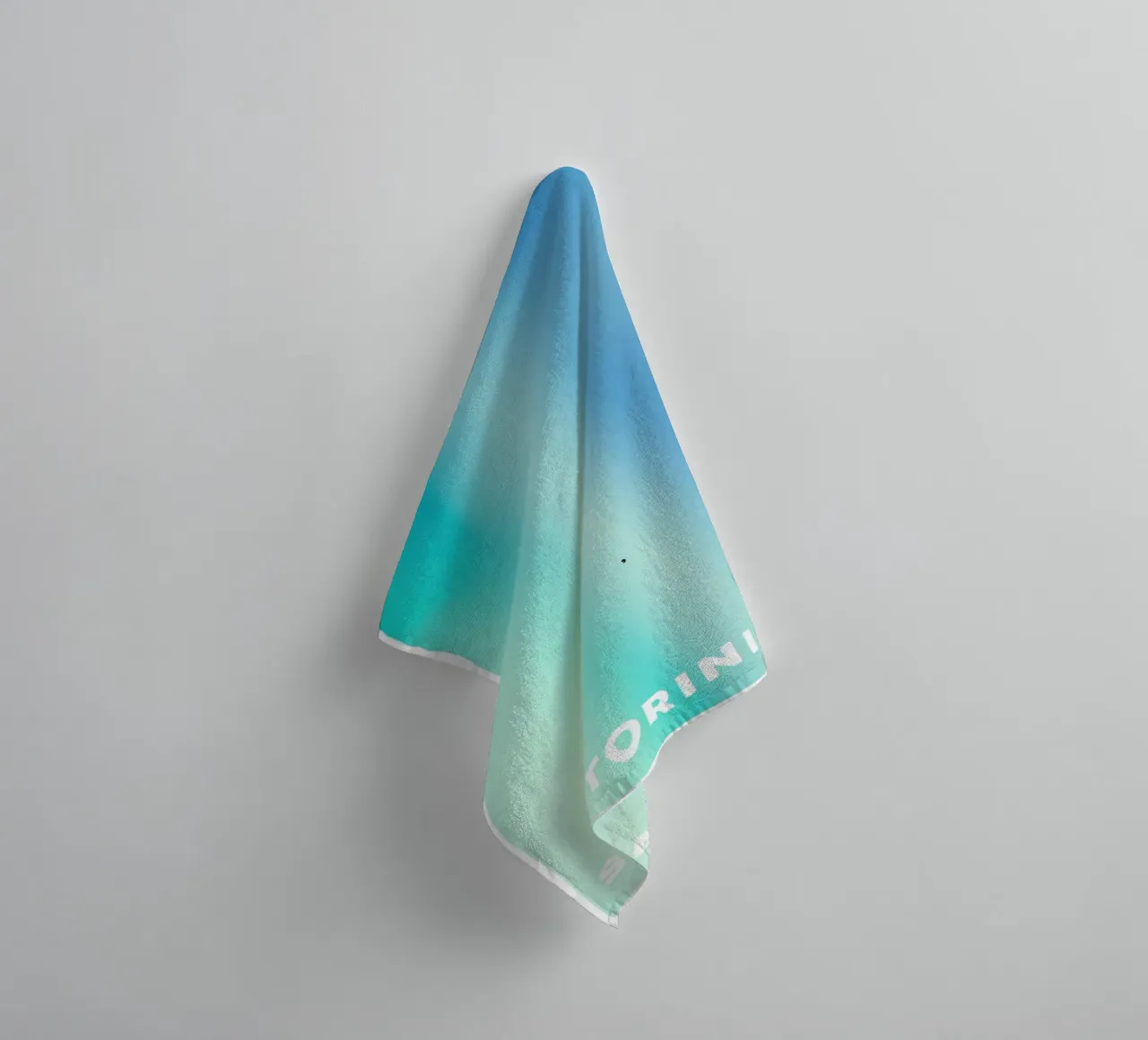 Blue Aura, Gradient Wall Art, Aura Poster Ocean towel by Dreamscape