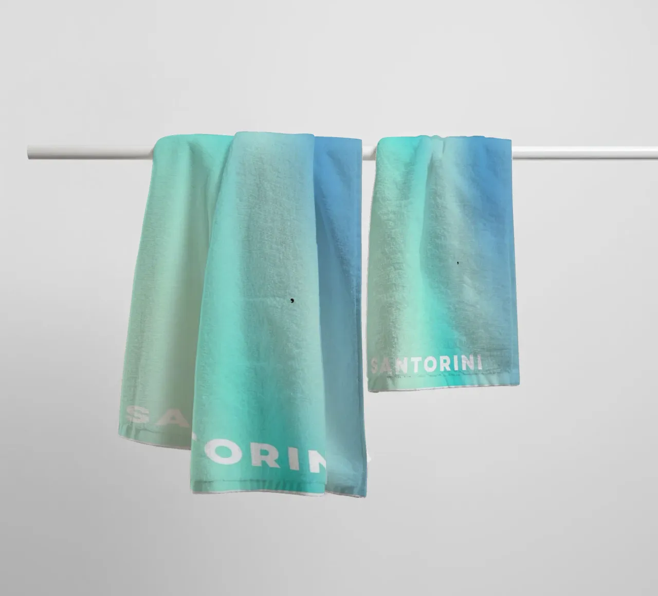 Blue Aura, Gradient Wall Art, Aura Poster Ocean towel by Dreamscape