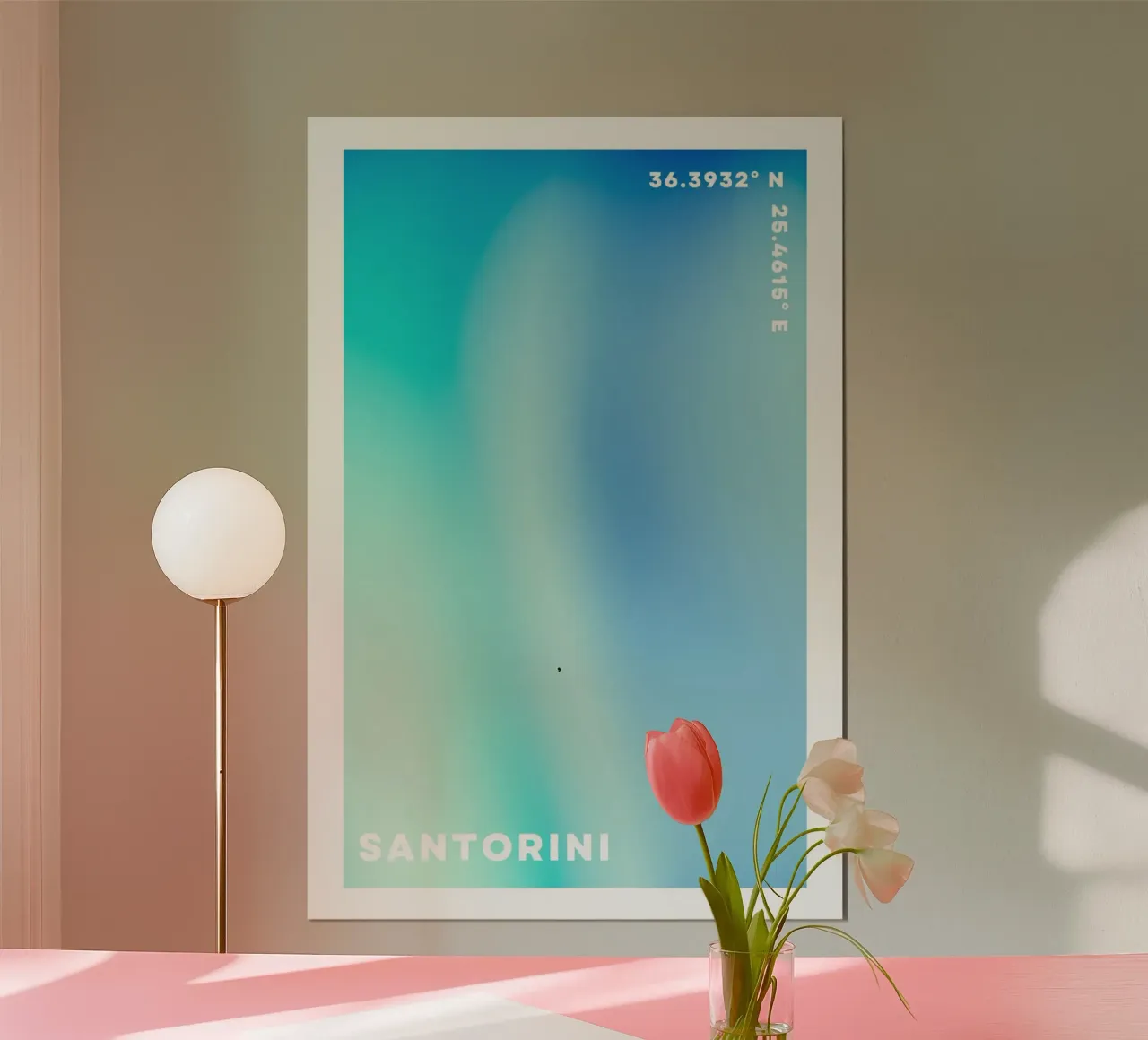 Blaue Aura, Gradient Wandkunst, Aura Poster Ozean Poster von Dreamscape