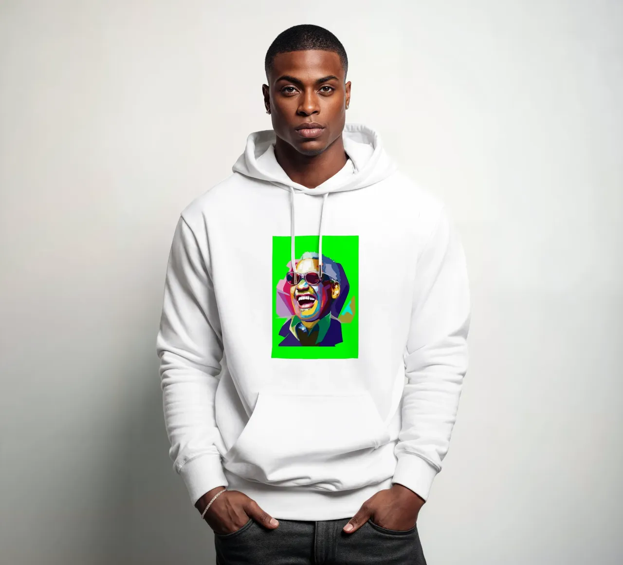Ray Charles cantante jazz WPAP Trending Now felpa con cappuccio da Artkreator