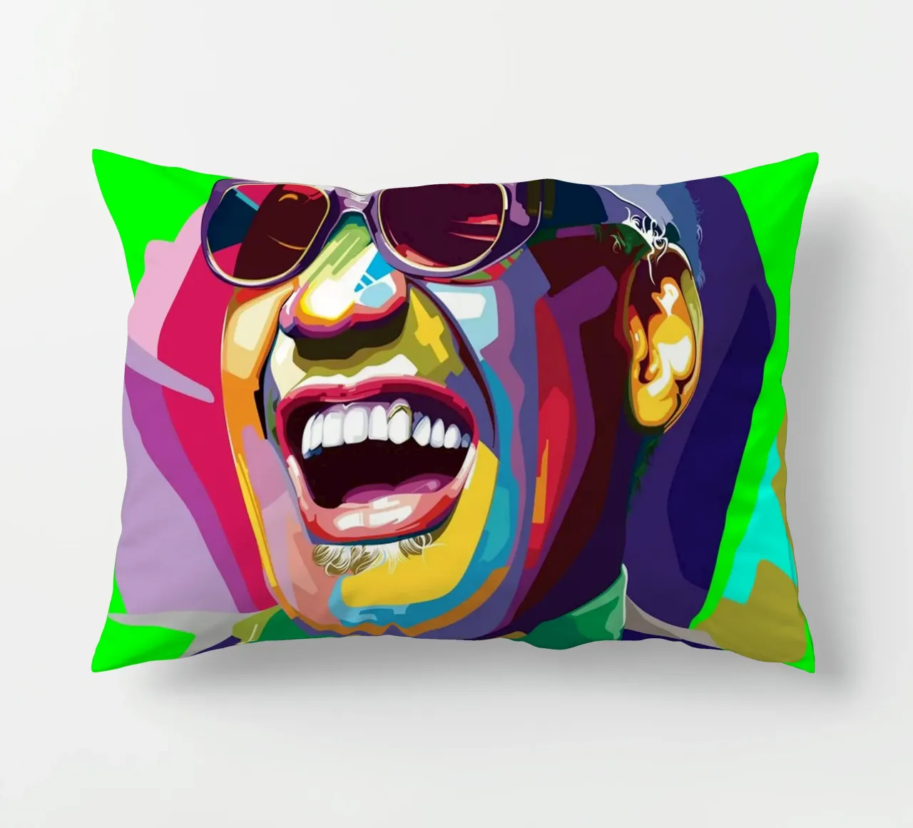 Ray Charles cantante jazz WPAP Trending Now cuscino da Artkreator