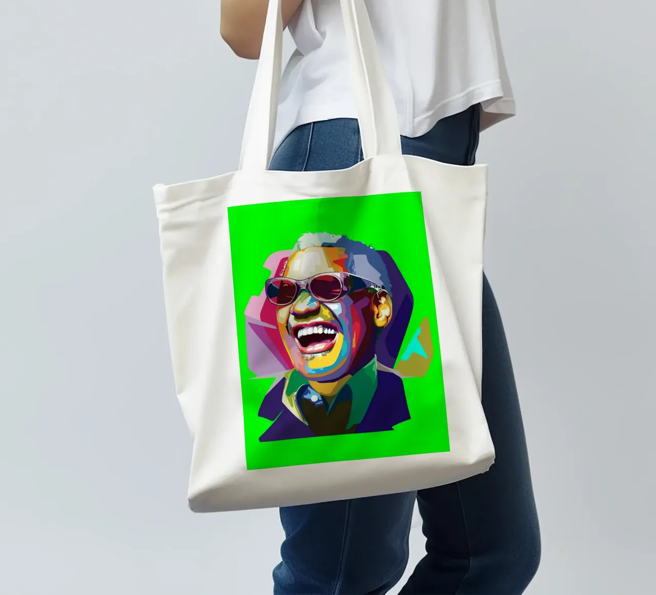 Ray Charles cantante jazz WPAP Trending Now borsa in juta da Artkreator