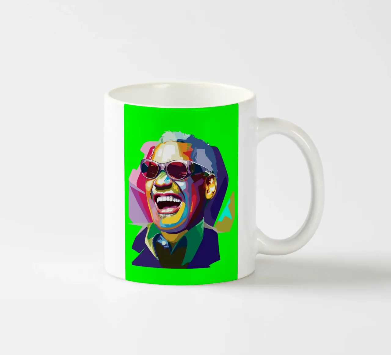Ray Charles cantante jazz WPAP Trending Now tazza in ceramica da Artkreator