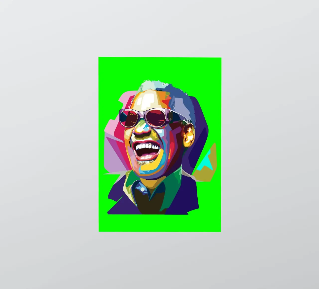 Ray Charles cantante jazz WPAP Trending Now adesivo da Artkreator