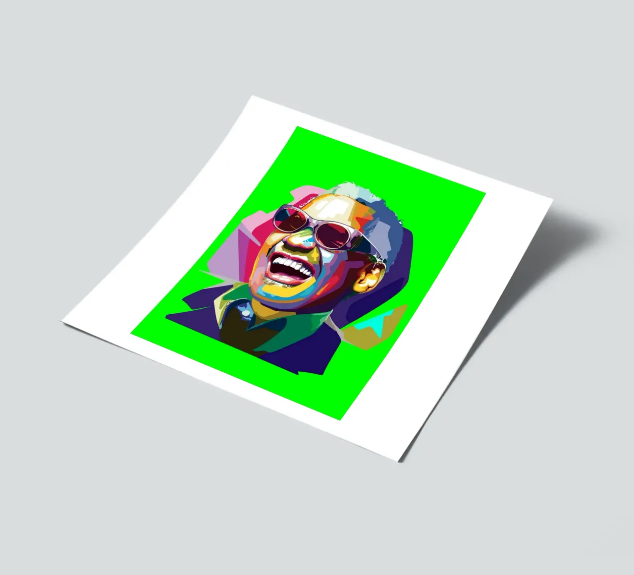 Ray Charles cantante jazz WPAP Trending Now foglio adesivo da Artkreator