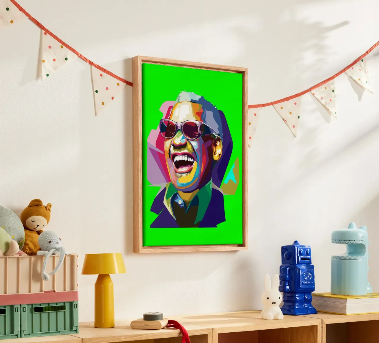 Ray Charles Jazz Singer WPAP Trending Now canvas by Artkreator
