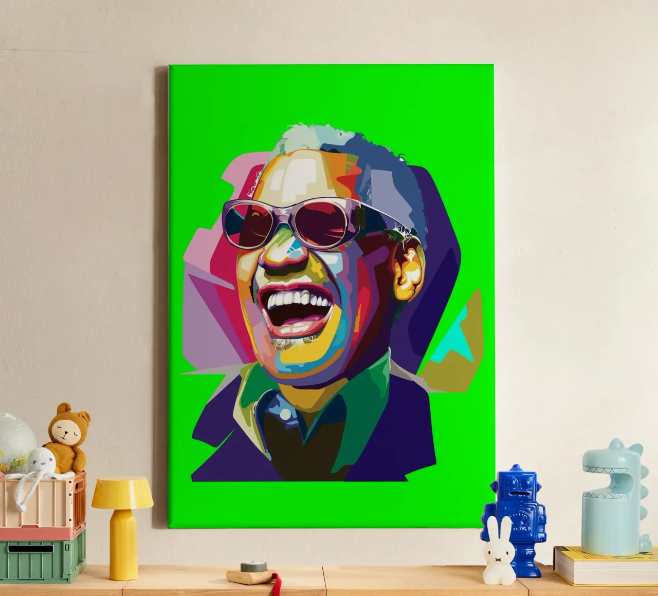 Ray Charles Jazz Singer WPAP Trending Now canvas by Artkreator