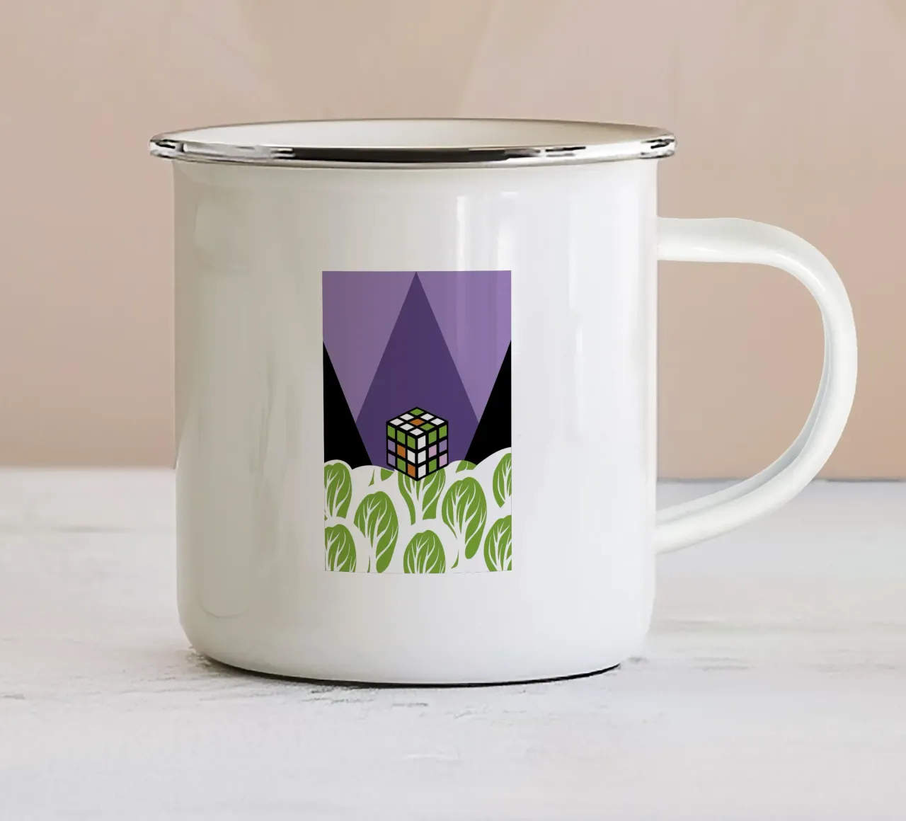 Geometria di Rubik tazza in smalto da LOOK DIFFERENT