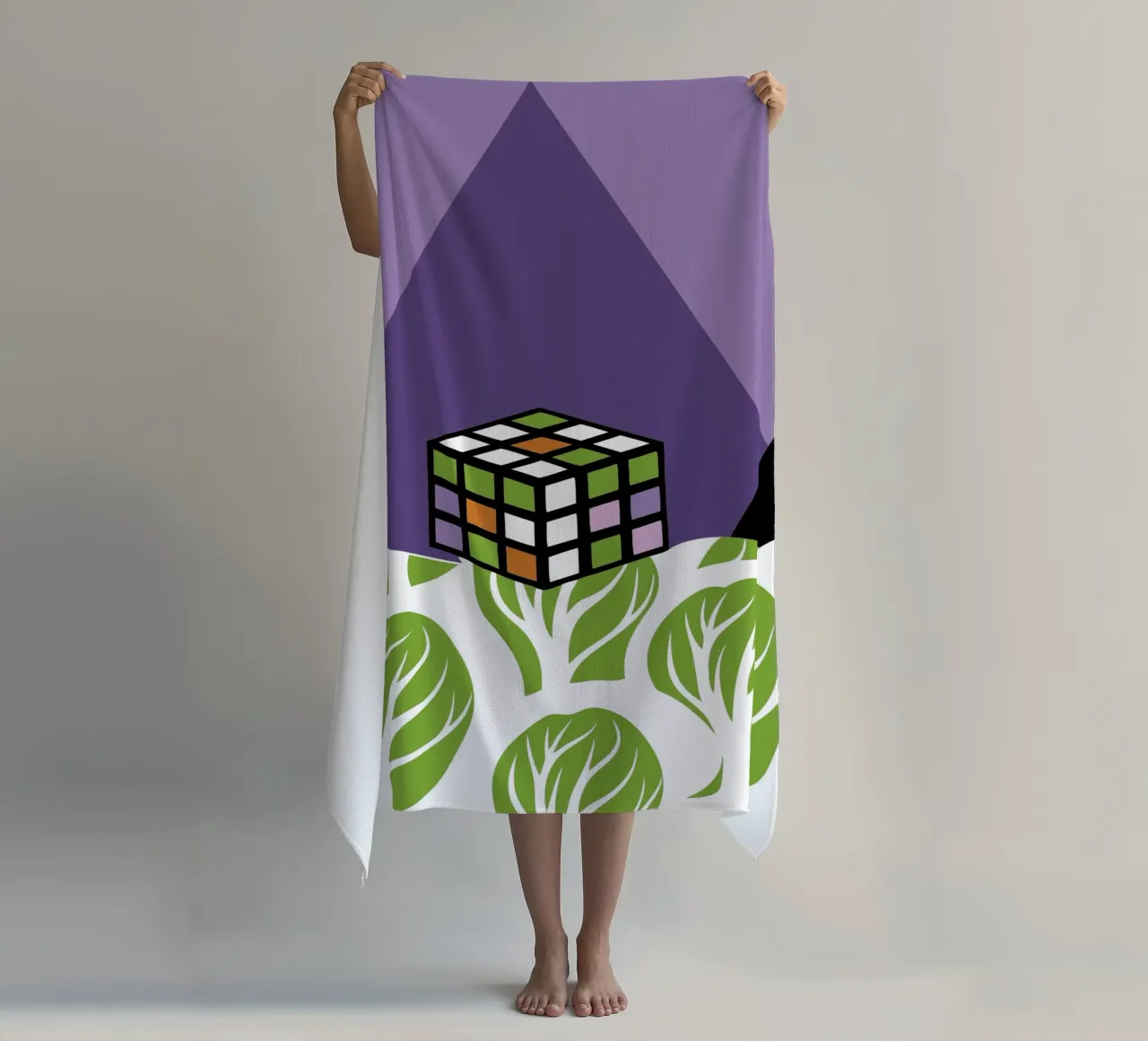 Geometria di Rubik telo mare da LOOK DIFFERENT