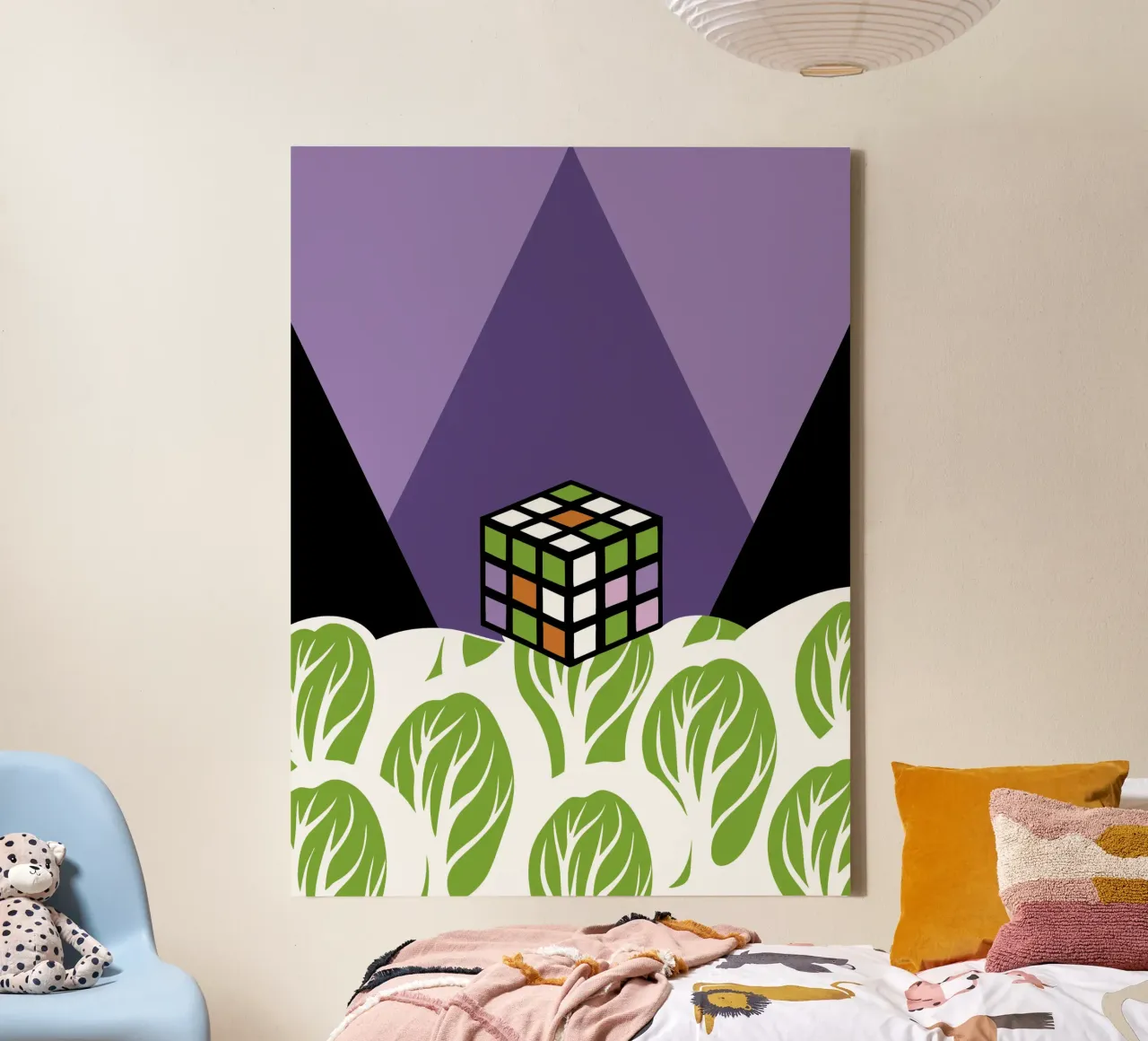 Geometria di Rubik tela con Cornice a cassetta da LOOK DIFFERENT