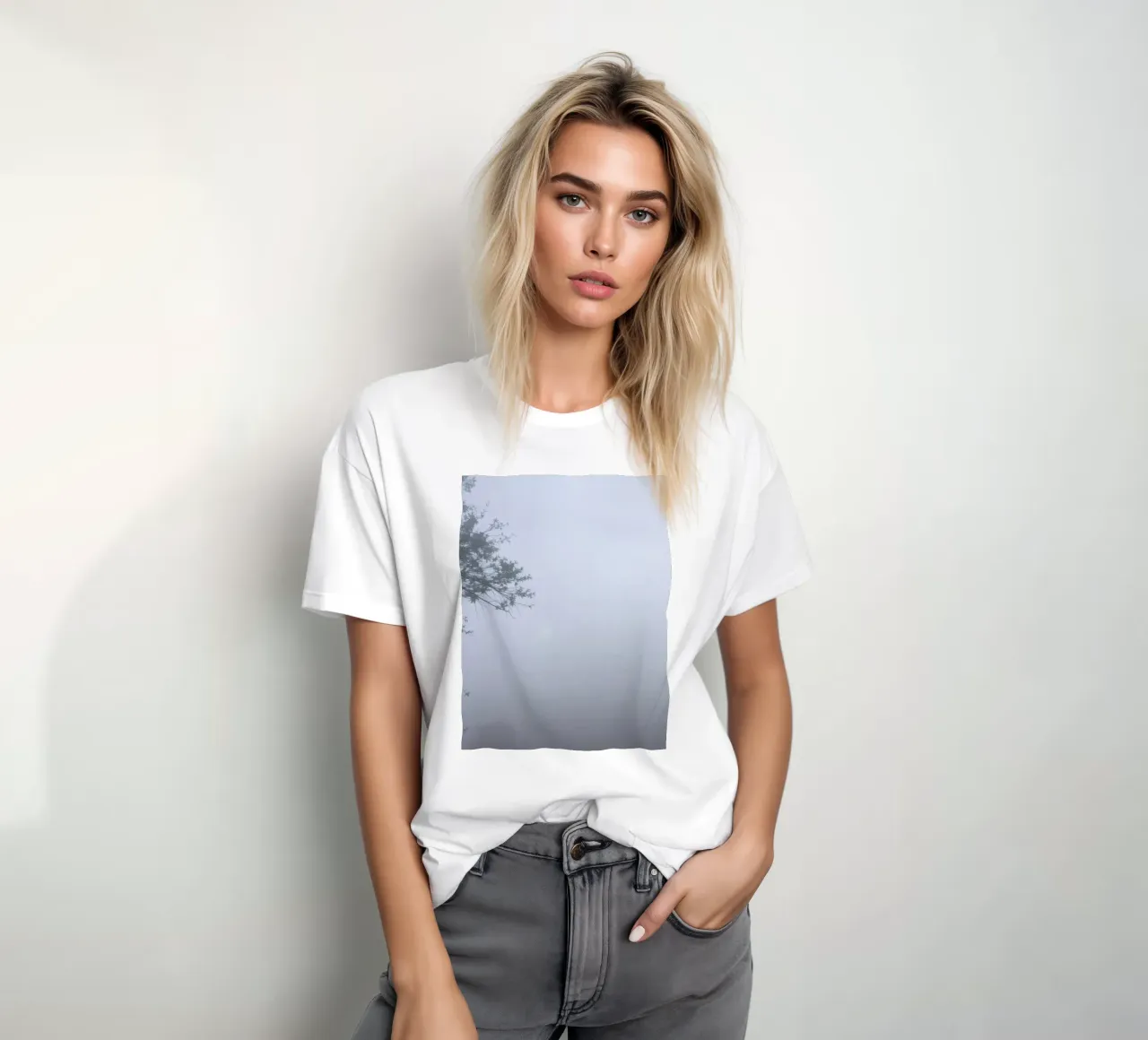 Paesaggio nebbioso oscurato da una fitta foschia t-shirt da DesignDoodle