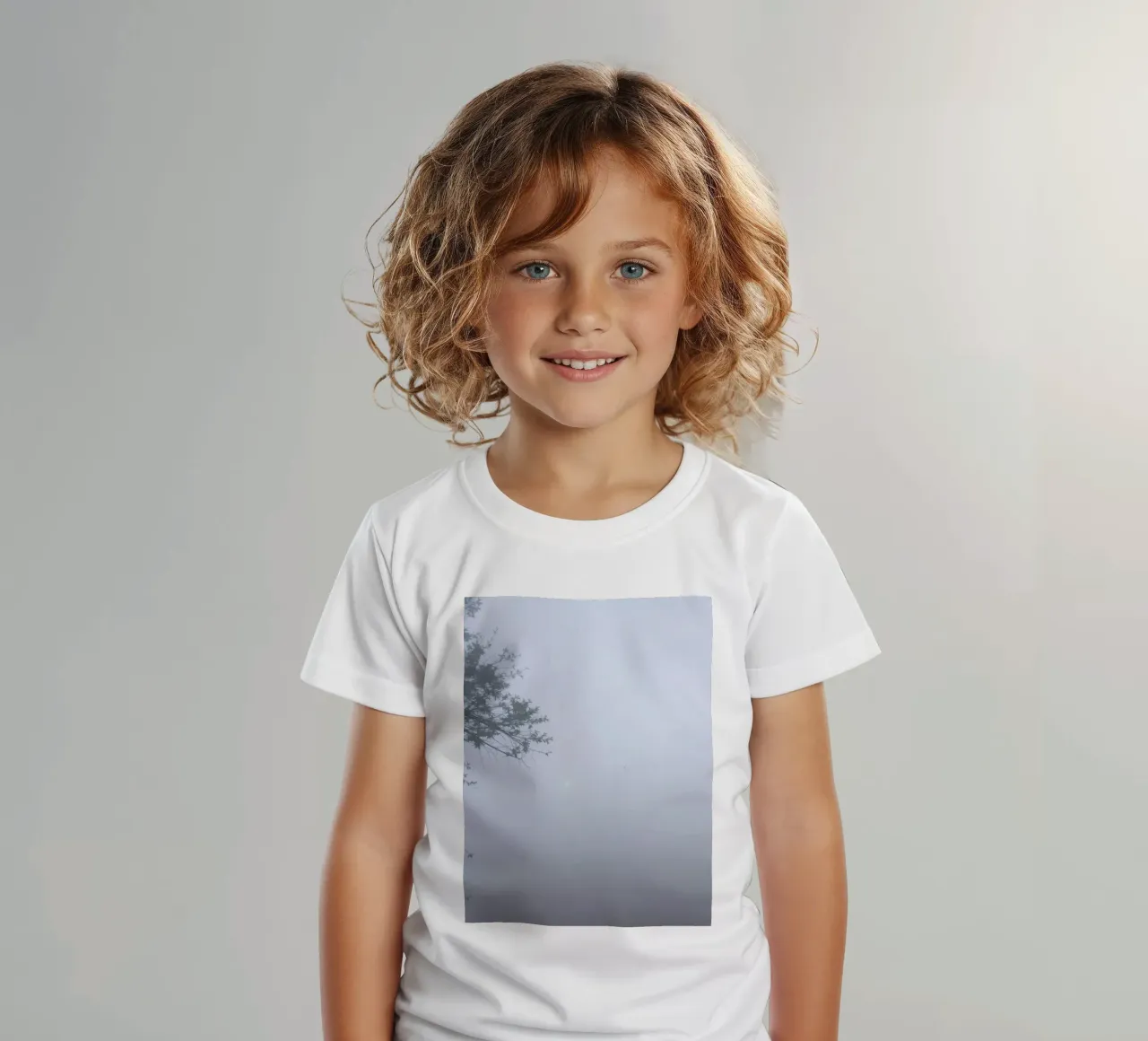 Paysage brumeux obscurci par un épais brouillard t-shirt enfant de DesignDoodle