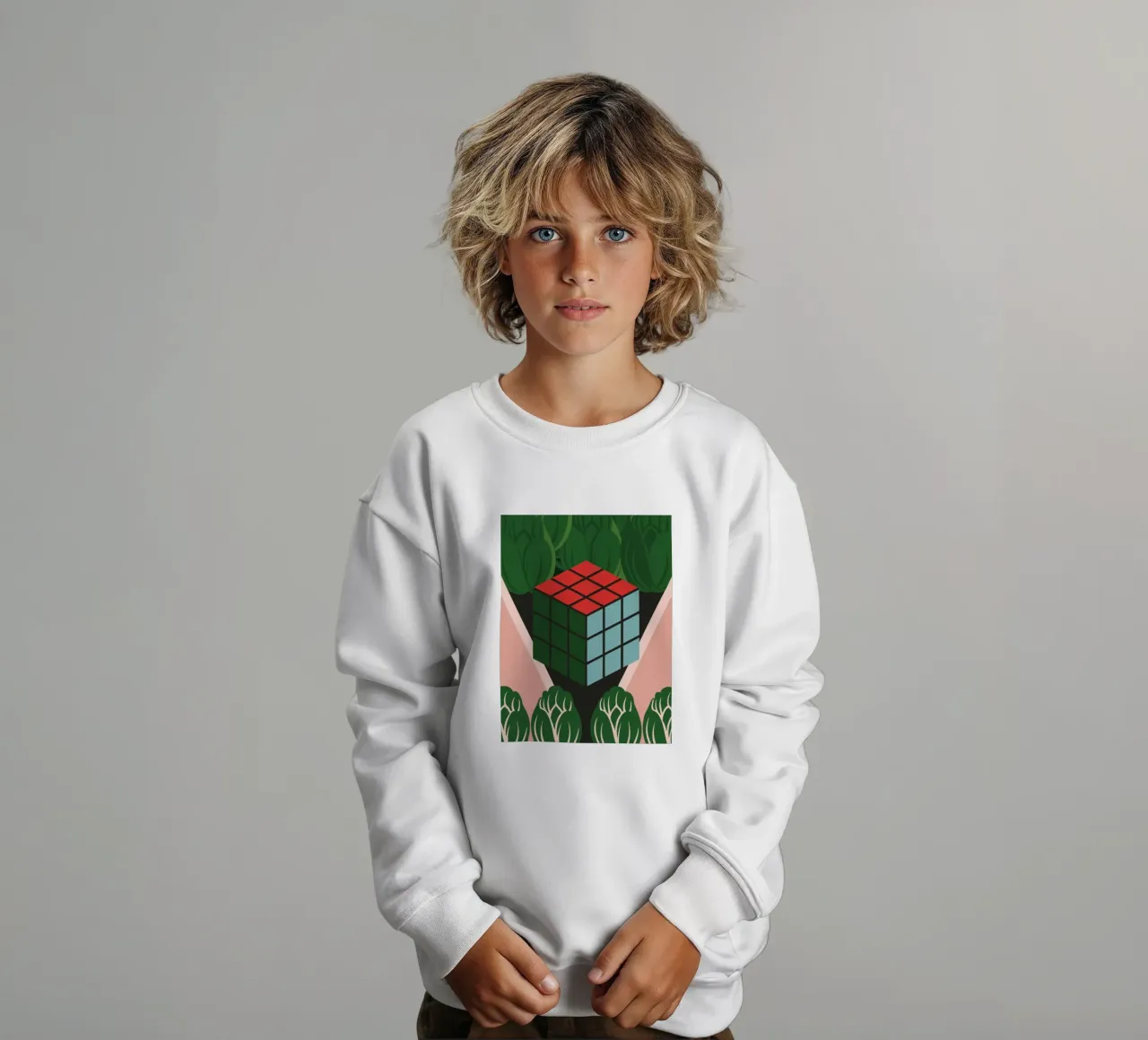 Rubik moderno felpa bambino da LOOK DIFFERENT