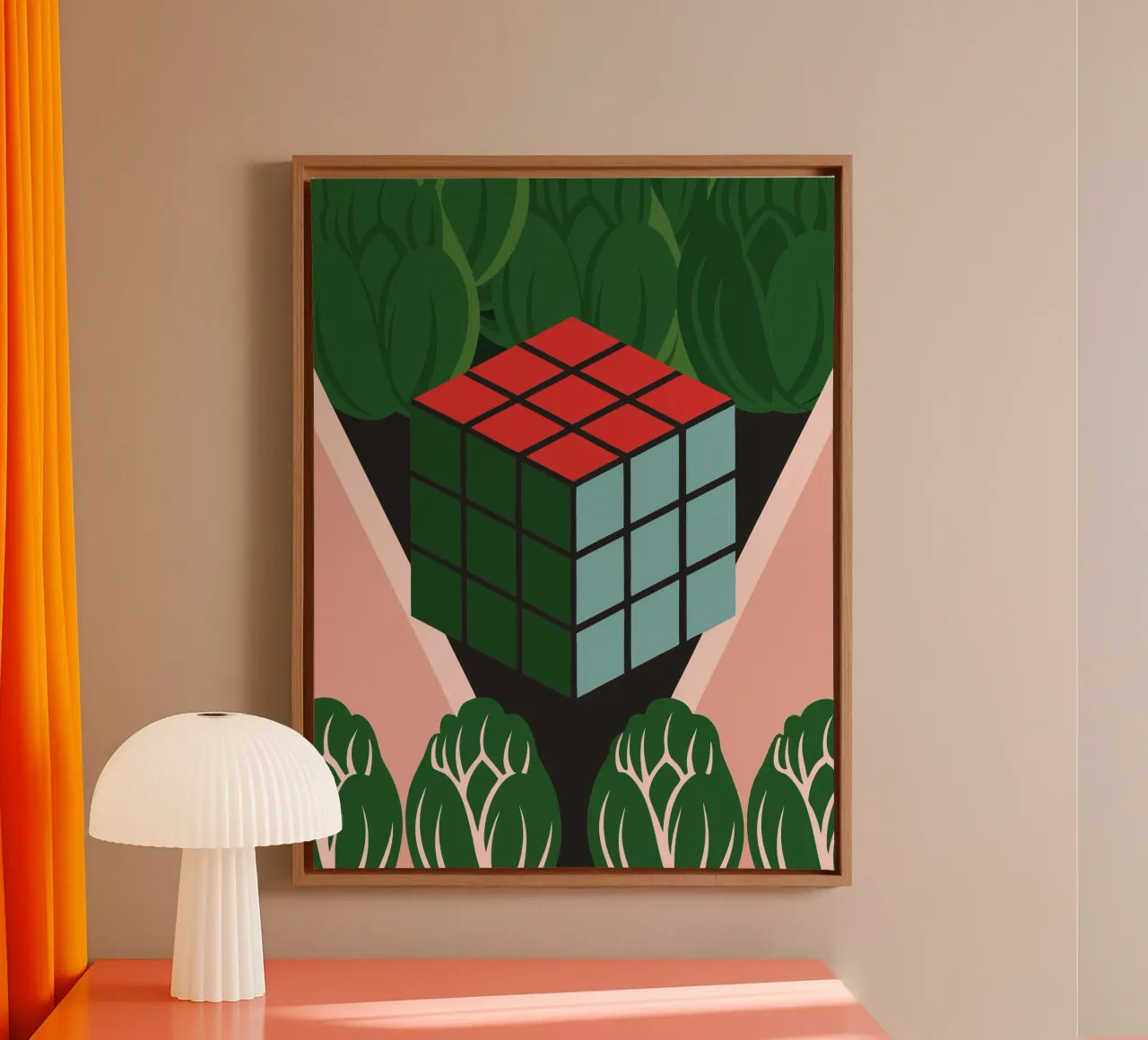 Rubik moderno tela con Cornice a cassetta da LOOK DIFFERENT