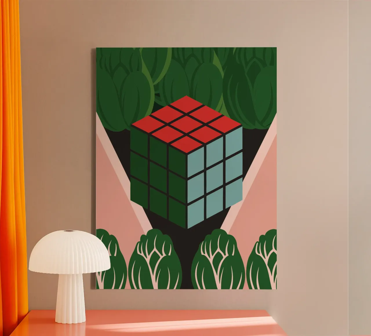 Rubik moderno tela con Cornice a cassetta da LOOK DIFFERENT