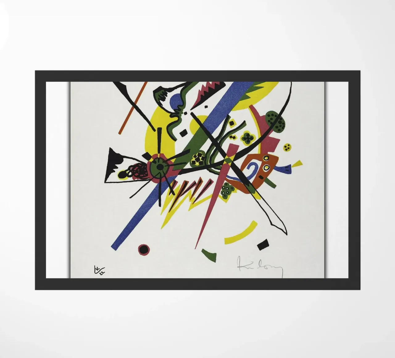 Step into the vibrant, dynamic universe of Wassily Kandinsky doormat by peuceta_BA