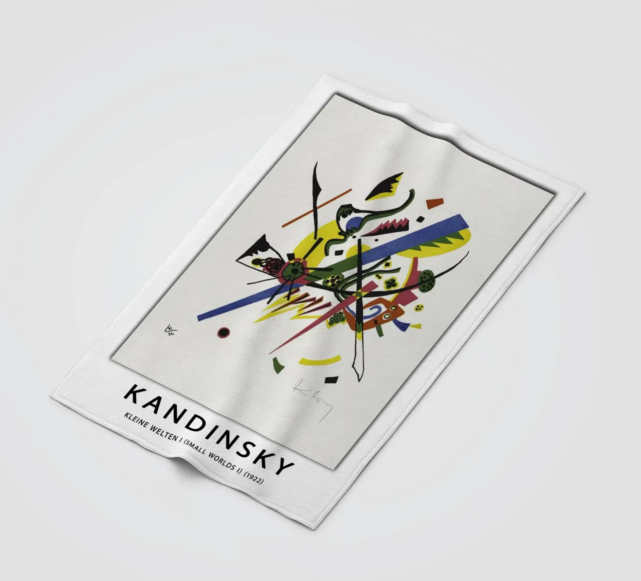 Step into the vibrant, dynamic universe of Wassily Kandinsky fleece blanket by peuceta_BA