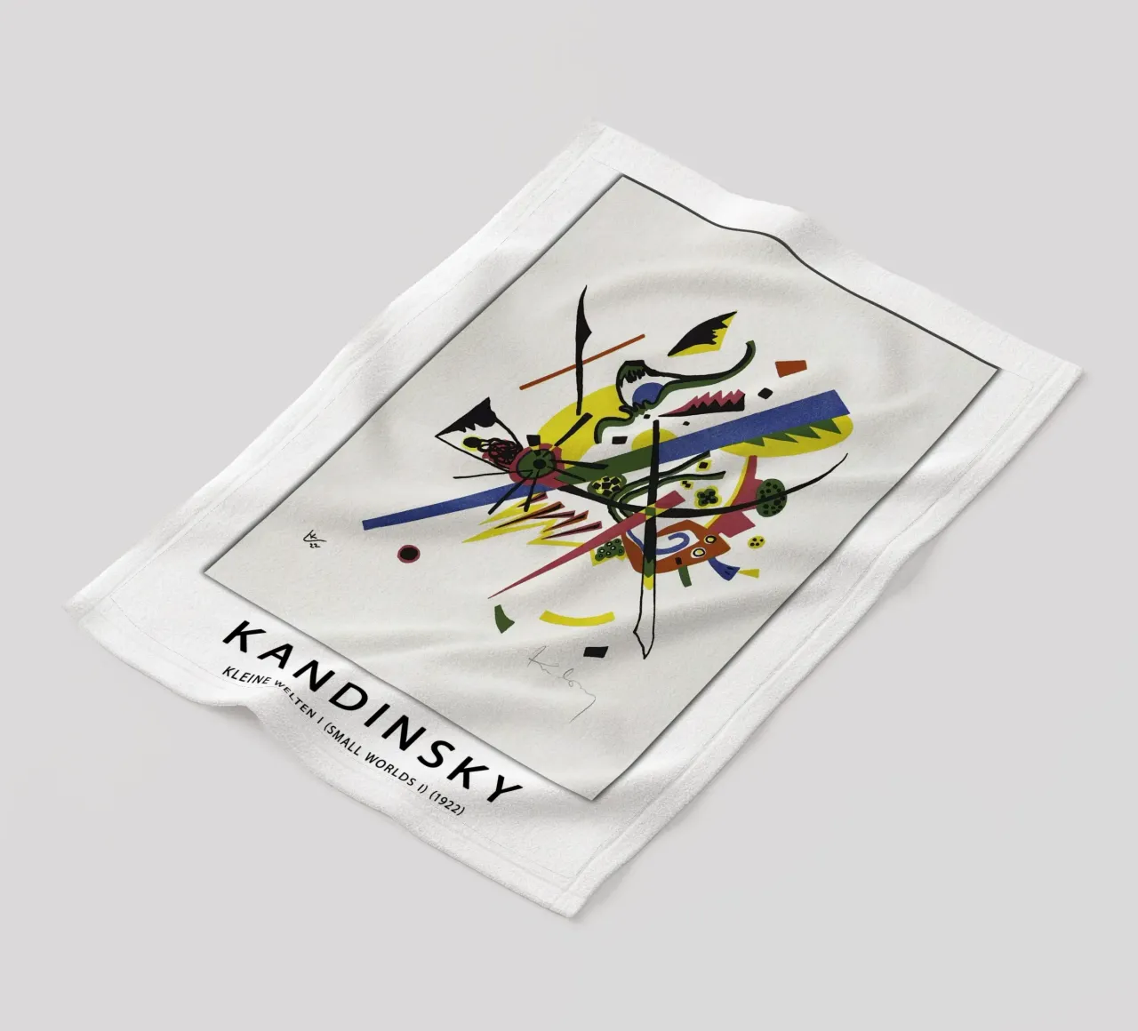 Step into the vibrant, dynamic universe of Wassily Kandinsky fleece blanket by peuceta_BA