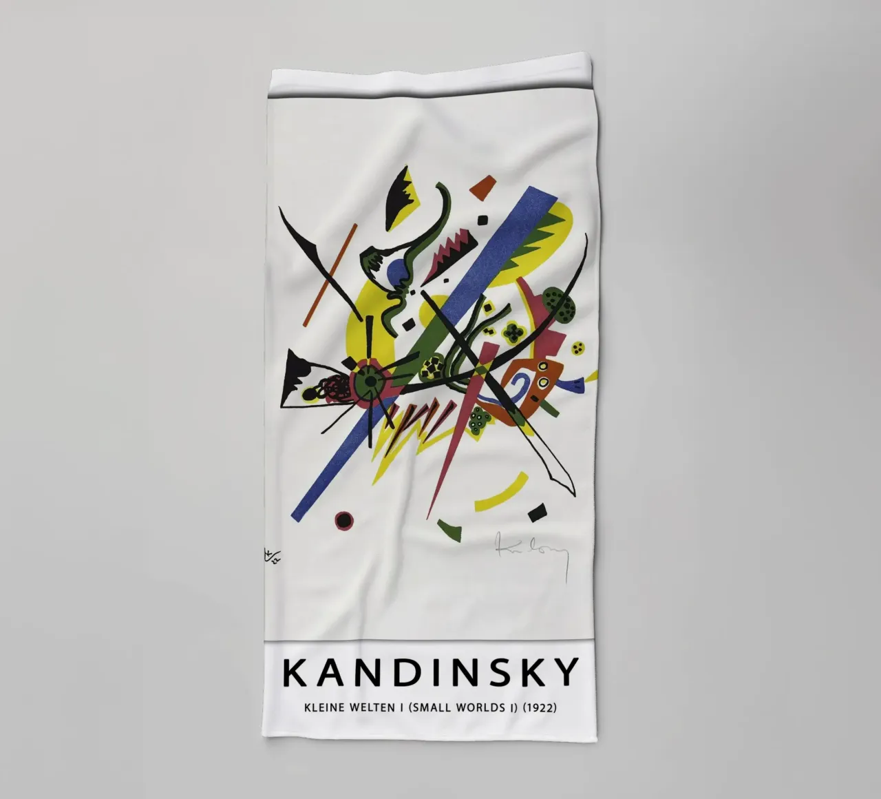 Step into the vibrant, dynamic universe of Wassily Kandinsky towel by peuceta_BA