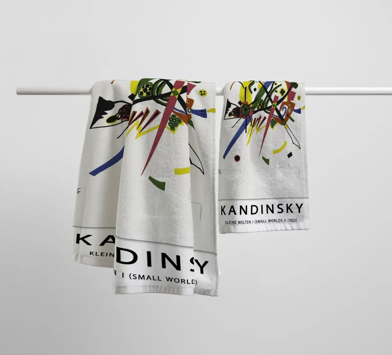 Step into the vibrant, dynamic universe of Wassily Kandinsky towel by peuceta_BA