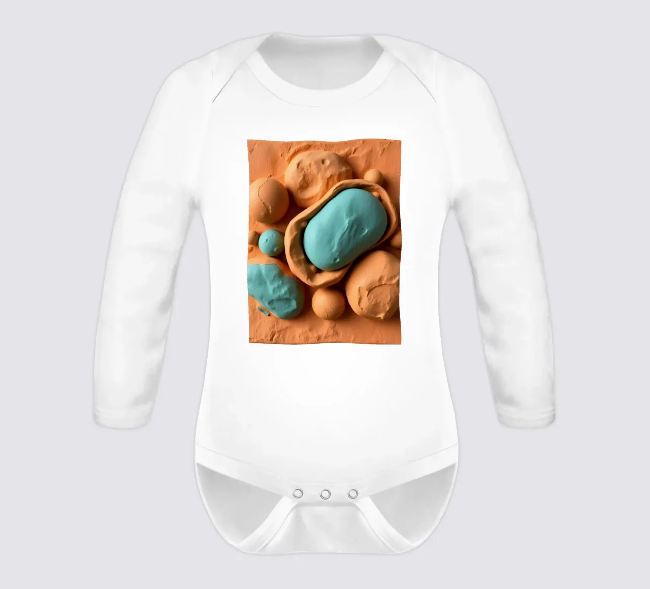 modello in argilla raffigurante strutture cellulari, realizzato in modo creativo body neonato maniche lunghe da DesignDoodle