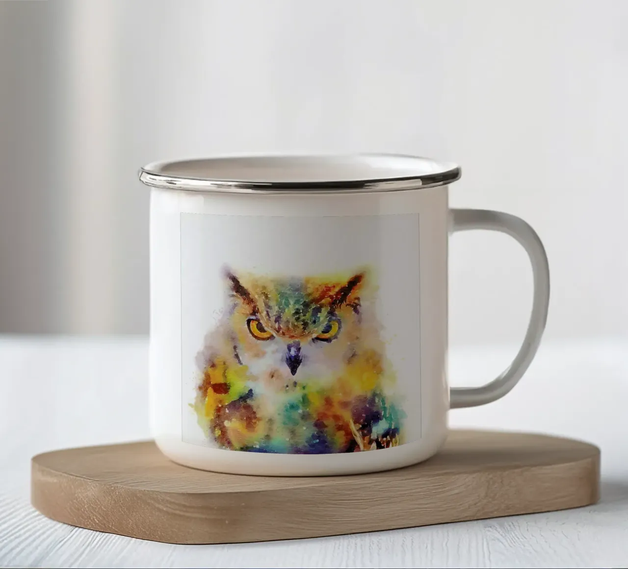 The Wise tazza in smalto da Jacqueline Maldonado