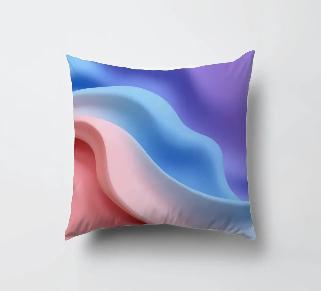 Morbide onde tessili in colori pastello creano un'immagine rilassante. cuscino da DesignDoodle