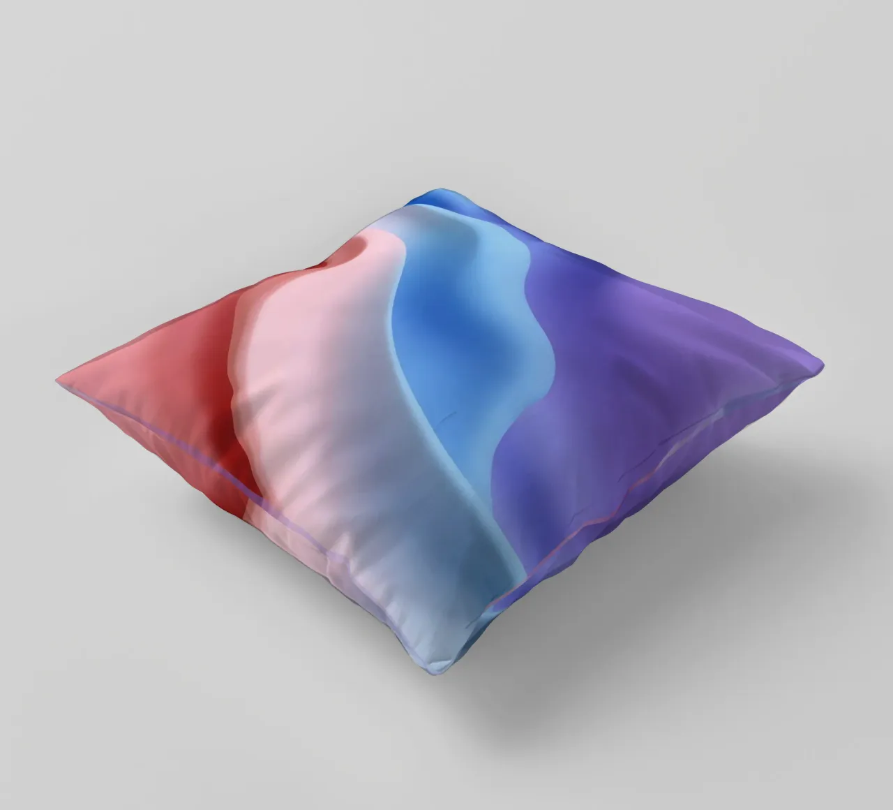 Morbide onde tessili in colori pastello creano un'immagine rilassante. cuscino da DesignDoodle