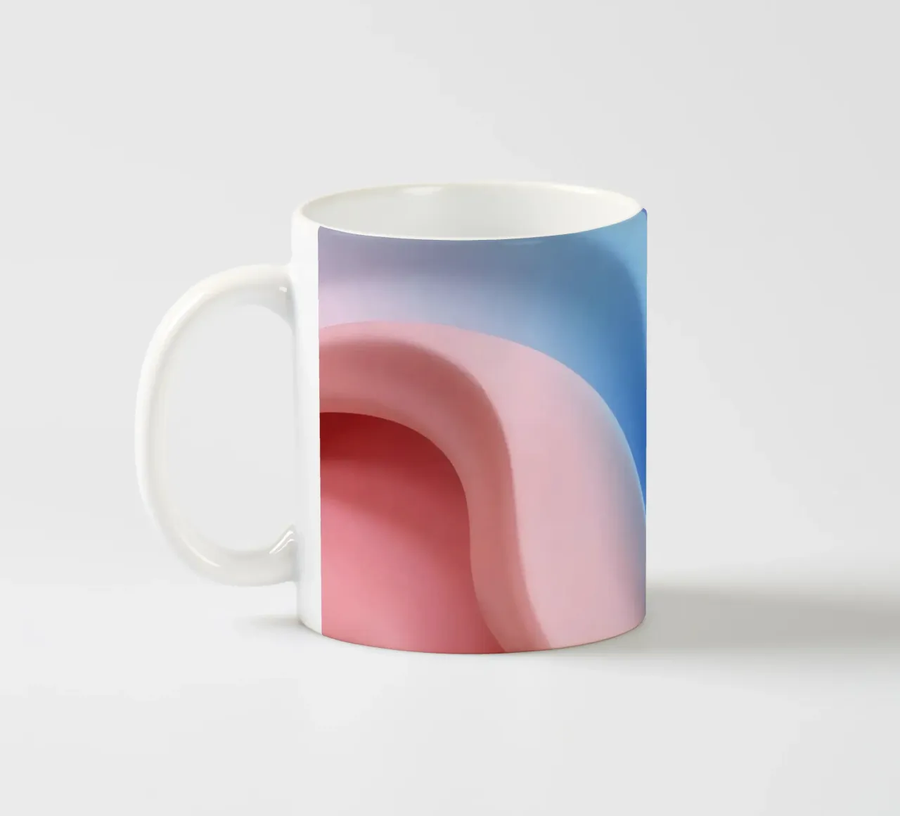Morbide onde tessili in colori pastello creano un'immagine rilassante. tazza in ceramica da DesignDoodle