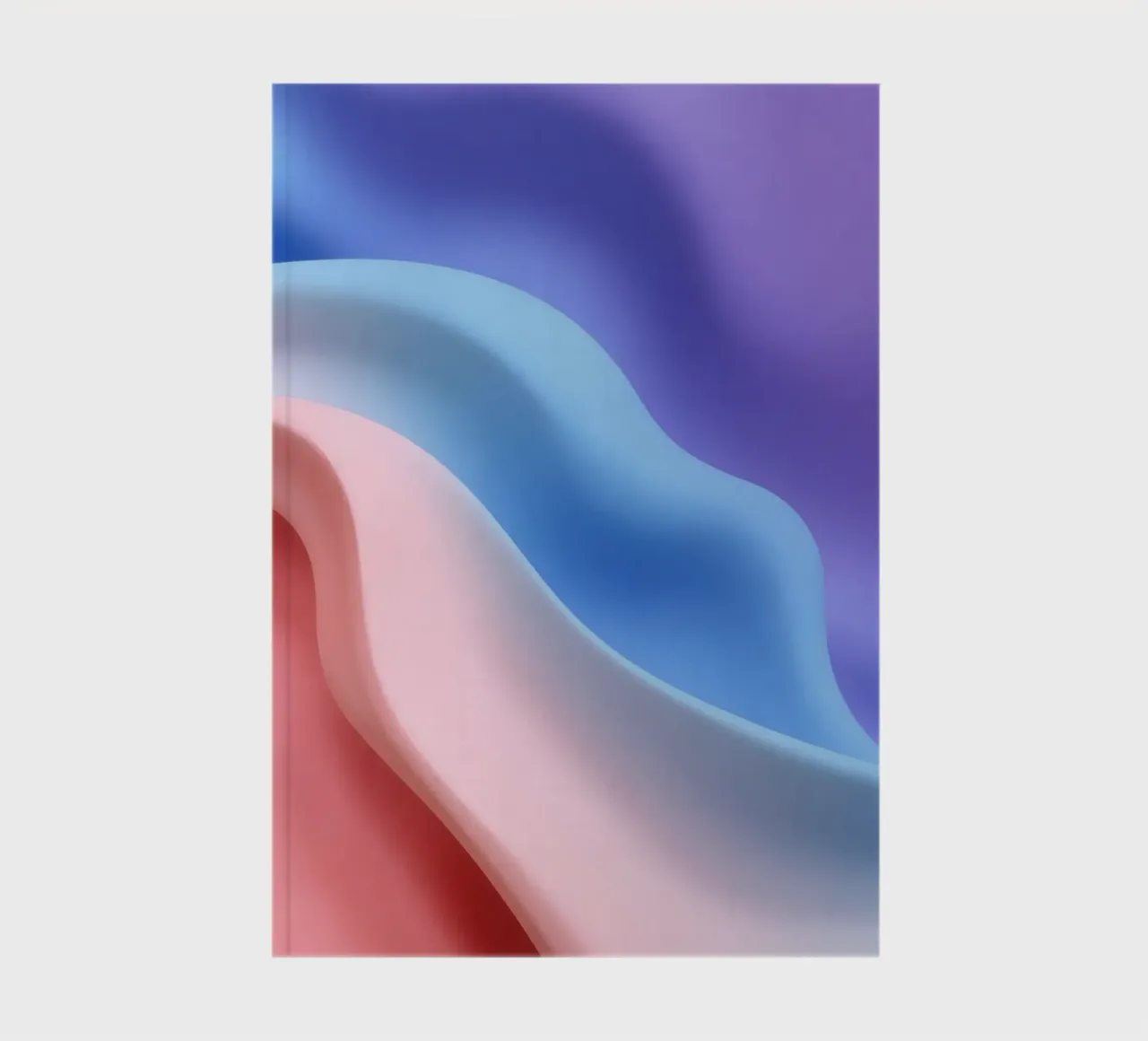 Soft textile waves in pastel colors create a soothing visual notebook by DesignDoodle