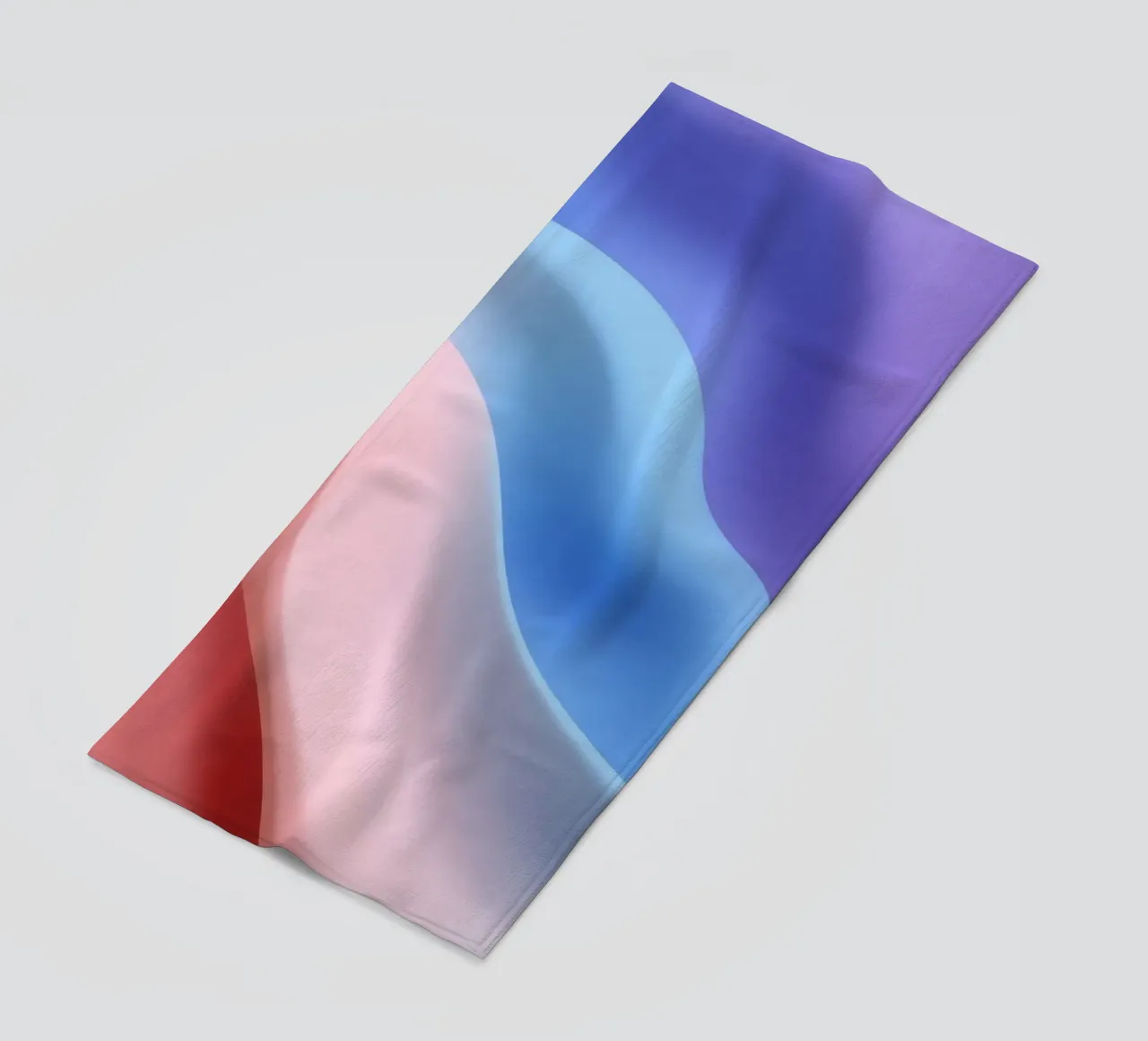 Soft textile waves in pastel colors create a soothing visual beach towel by DesignDoodle