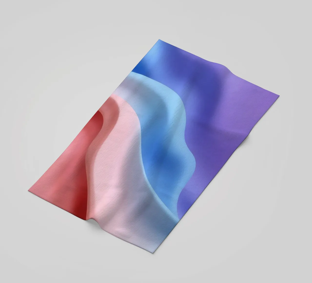 Soft textile waves in pastel colors create a soothing visual beach towel by DesignDoodle