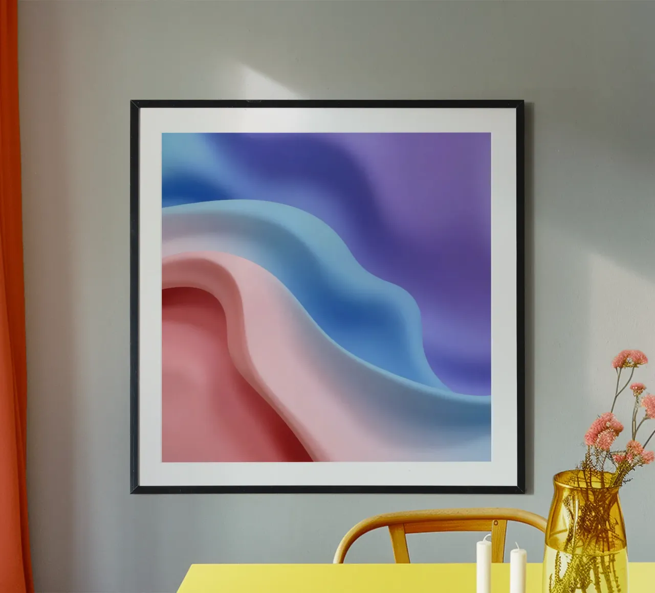 Soft textile waves in pastel colors create a soothing visual hahnemühle by DesignDoodle