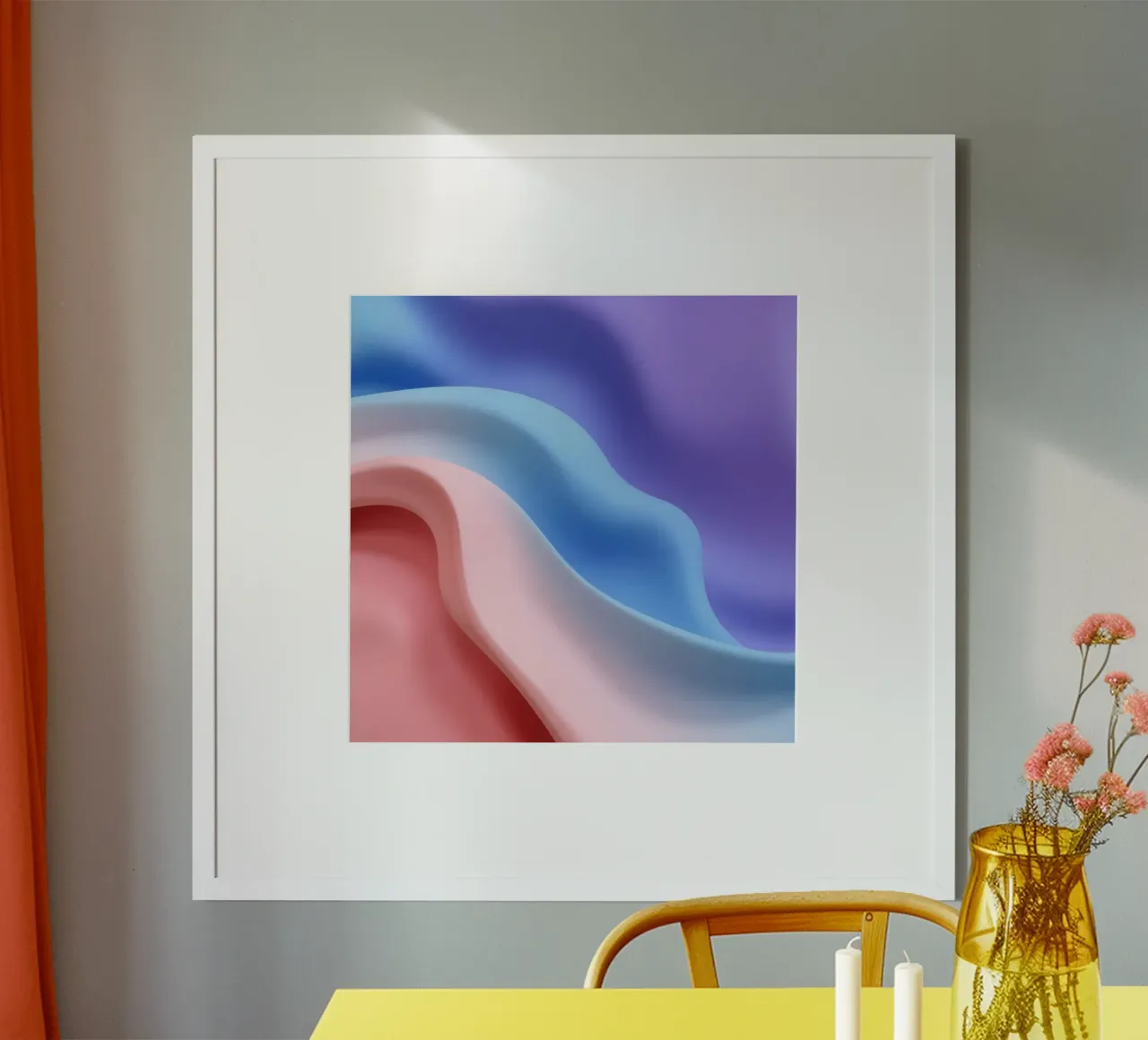 Soft textile waves in pastel colors create a soothing visual hahnemühle by DesignDoodle