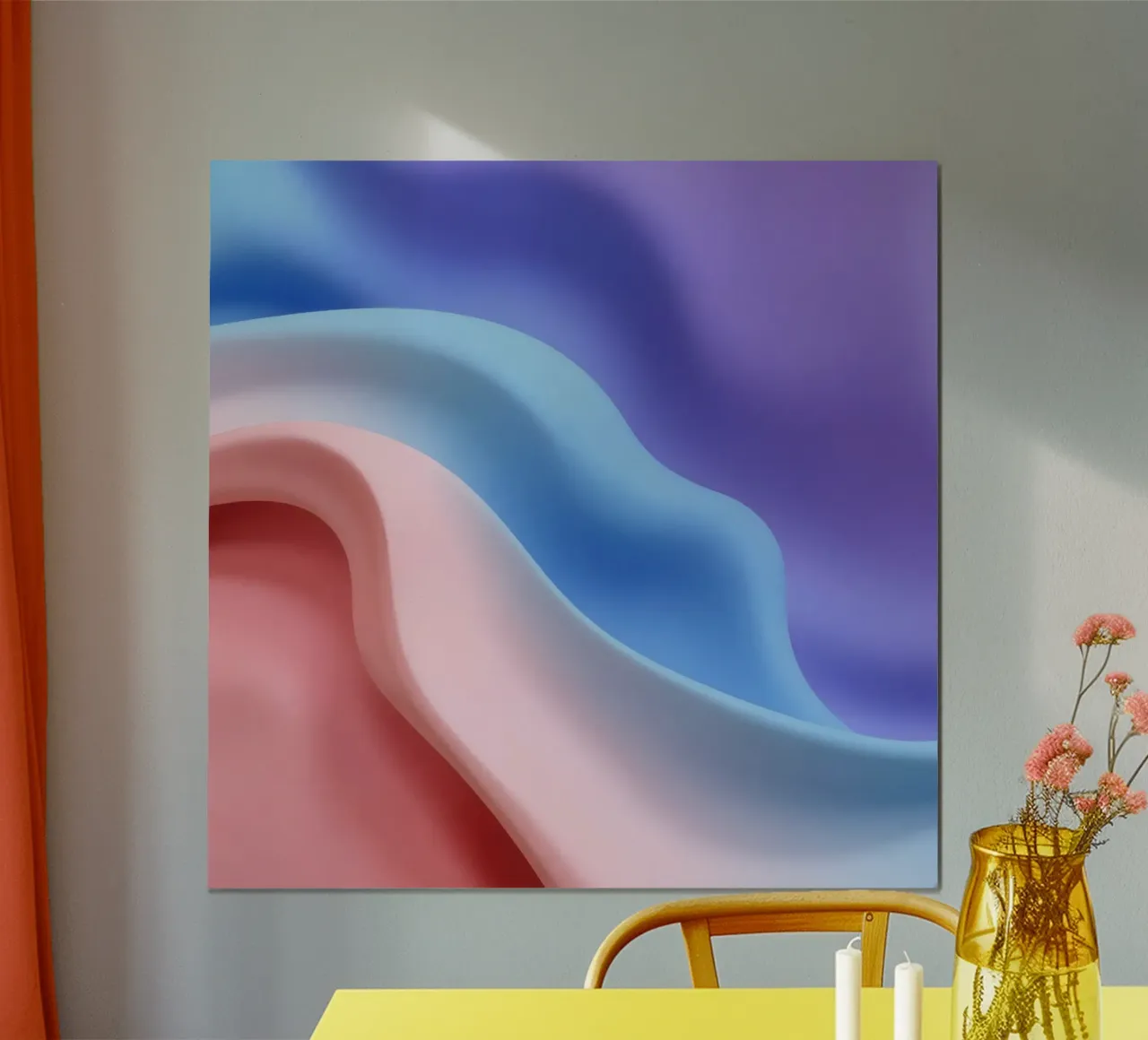 Soft textile waves in pastel colors create a soothing visual hahnemühle by DesignDoodle