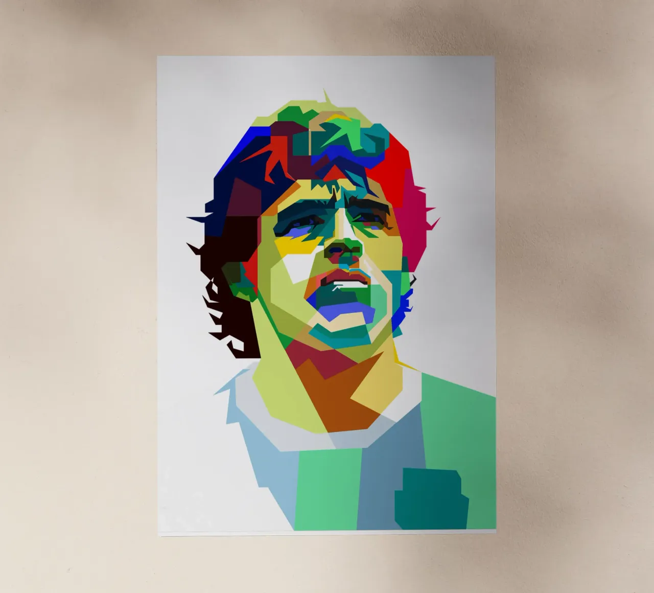 Maradona Leggendario Calcio WPAP Trending Now pellicola backlit da Artkreator