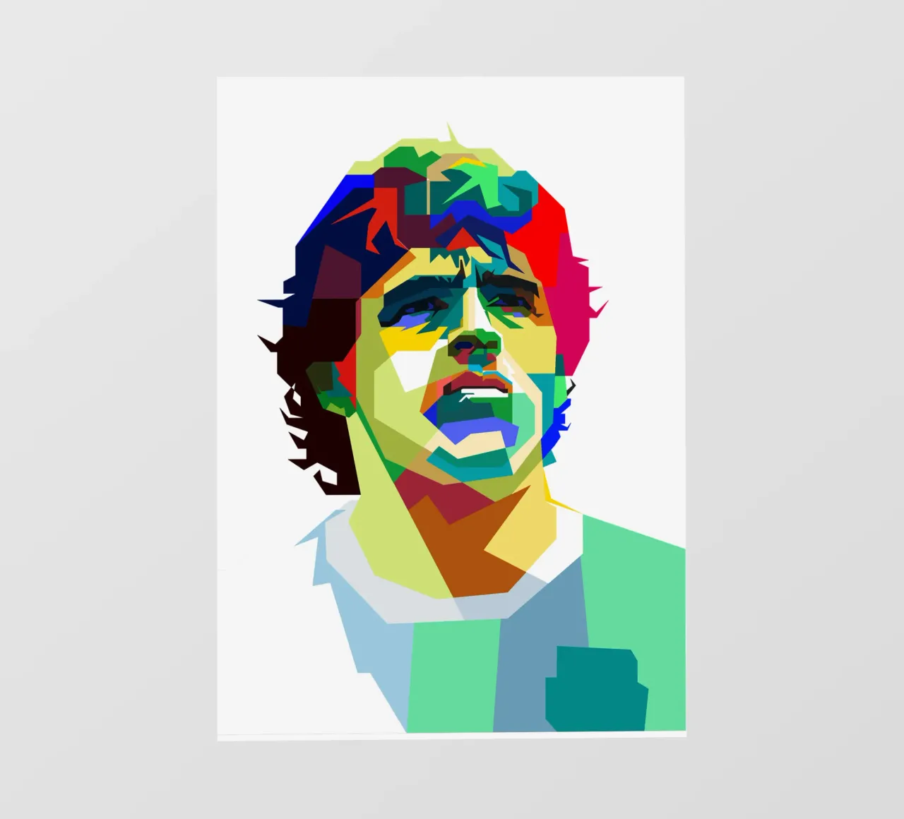 Maradona Leggendario Calcio WPAP Trending Now pellicola backlit da Artkreator