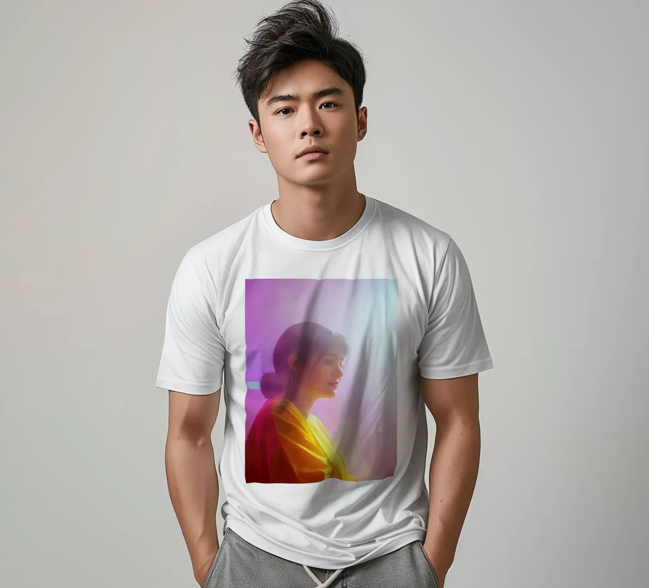 Giovane donna che si gode una festa colorata in un locale notturno t-shirt da DesignDoodle